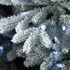 imageNational Tree Company PreLit Feel Real Artificial Christmas Tree Snowy Hamilton Spruce Green White Lights Includes Stand 75 Feet