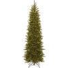 imageNational Tree 75 Foot quotFeel Realquot Grande Fir Pencil Slim Tree with 350 Clear Lights Hinged PEGF433475