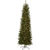 imageNational Tree Company Artificial PreLit Slim Christmas Tree Green Kingswood Fir White Lights Includes Stand 75 Feet