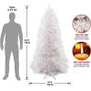 imageNational Tree Company Artificial Full Christmas Tree White Dunhill Fir Includes Stand 65 FeetWhite