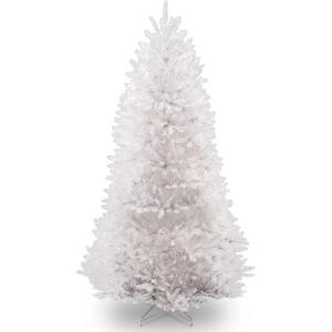 imageNational Tree Company Artificial Full Christmas Tree White Dunhill Fir Includes Stand 65 FeetWhite