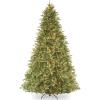 imageNational Tree Company PreLit Feel Real Artificial Full Christmas Tree Green Tiffany Fir White Lights Includes Stand 9 Feet9ft