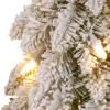 imageNational Tree 60 Inch Snowy Downswept Forestree with 200 Clear Lights on a Metal Plate Stand FTDF160ALO