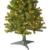 imageNational Tree Company PreLit Artificial Full Christmas Tree Green Canadian Fir Grande White Lights Includes Stand 4 Feet4ft