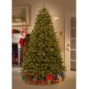 imageNational Tree Company PreLit Artificial Slim Christmas Tree Green Aspen Spruce White Lights Includes Stand 6 Feet7ft