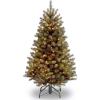 imageNational Tree Company PreLit Artificial Full Christmas Tree Green North Valley Spruce White Lights Includes Stand 5 Feet