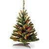 imageNational Tree Company PreLit Artificial Medium Christmas Tree Green Kincaid Spruce Multicolor Lights Includes Stand 6 Feet2ft 11in