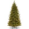 imageNational Tree Company PreLit Feel Real Artificial Slim Christmas Tree Green Nordic Spruce Dual Color LED Lights Includes Stand 75 feet7ft 6in