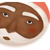 imageHGTV Home Collection 4 African American Santa Plates Blush 1in