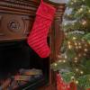 imageNational Tree Company HGTV Home Collection Quilted Christmas Stocking Red 10in