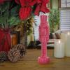 imageNational Tree Company HGTV Home Collection Resin Christmas Themed Nut Cracker Polyresin and Stone Powder Pink 12in