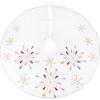 imageHGTV Home Collection Boho Velvet Snowflake Embroidered Tree Skirt Multicolor 54in