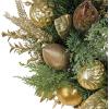 imageHGTV Home Collection Unlit Artificial Christmas Wreath Mixed Branch Tips and Fern Fronds Woven Branch Ring Base Unlit 28 Inches