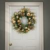 imageHGTV Home Collection Unlit Artificial Christmas Wreath Mixed Branch Tips and Fern Fronds Woven Branch Ring Base Unlit 28 Inches