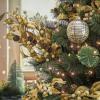 imageNational Tree Company HGTV Home Collection Artificial Christmas Plants Spray Decoration Flexible Stem Decorated with Gold Laurels Berry Clusters Pine Cones Pack of 2 24 Inches