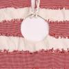 imageHGTV Home Collection RIC Rac Lace Border Tree Skirt Red and White 48in