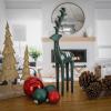 imageNational Tree Company HGTV Home Collection Swiss Chic Deer Decor Deep Green 15in