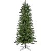 imageHGTV Home Collection PreLit Artificial Slim Balsam Tree with PowerConnect LED Lights Hinged Branches Plug in 75ft