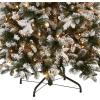 imageNational Tree 75 Foot quotFeel Realquot Snowy Everest Fir Medium Tree with 450 Clear Lights Hinged PEV331175