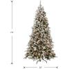 imageNational Tree 75 Foot quotFeel Realquot Snowy Everest Fir Medium Tree with 450 Clear Lights Hinged PEV331175