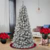 imageNational Tree Company First Traditions Acacia Flocked Tree Christmas Tree 45 ft5ft 11in