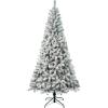 imageNational Tree Company First Traditions Acacia Flocked Tree Christmas Tree 45 ft7ft 5in