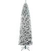 imageNational Tree Company First Traditions Acacia Flocked Tree Christmas Tree 45 ft8ft 10in