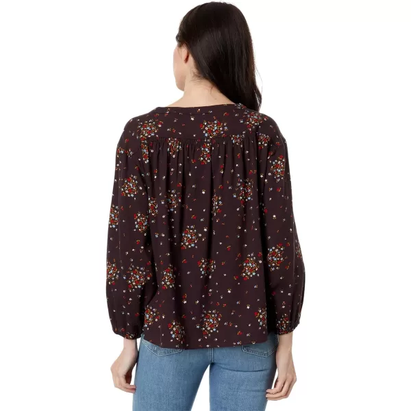 ToadampCo Manzana LongSleeve Peasant TopCarob Floral Print