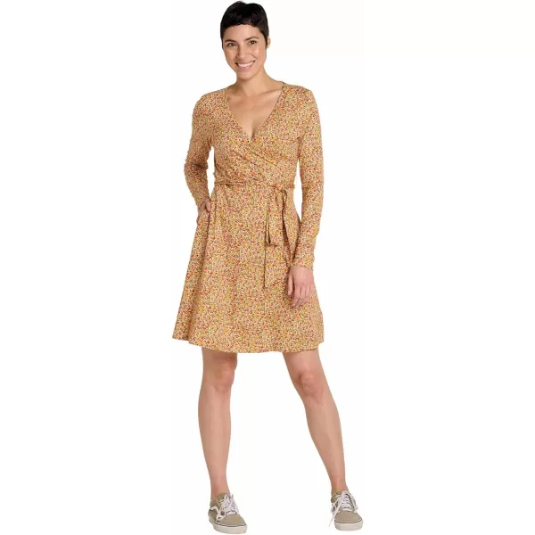 ToadampCo Cue Wrap LS Dress  WomensBarley Ditsy Print