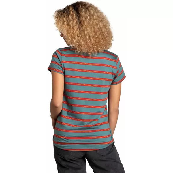 ToadampCo Marley II ShortSleeve Tee  WomensSilver Pine 90s Stripe