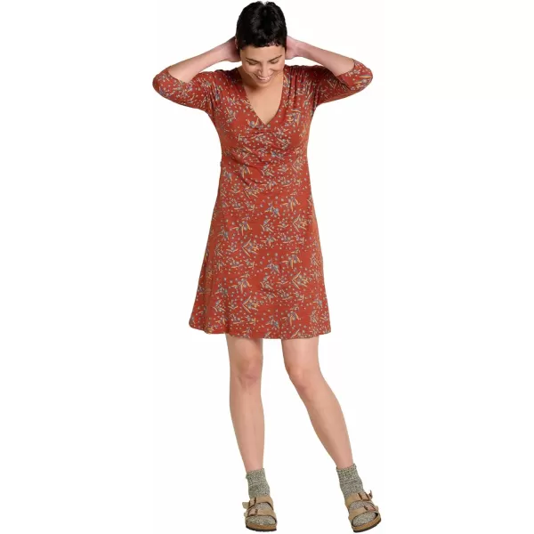 ToadampCo Rosalinda Dress  WomensCinnamon Seedpod Print