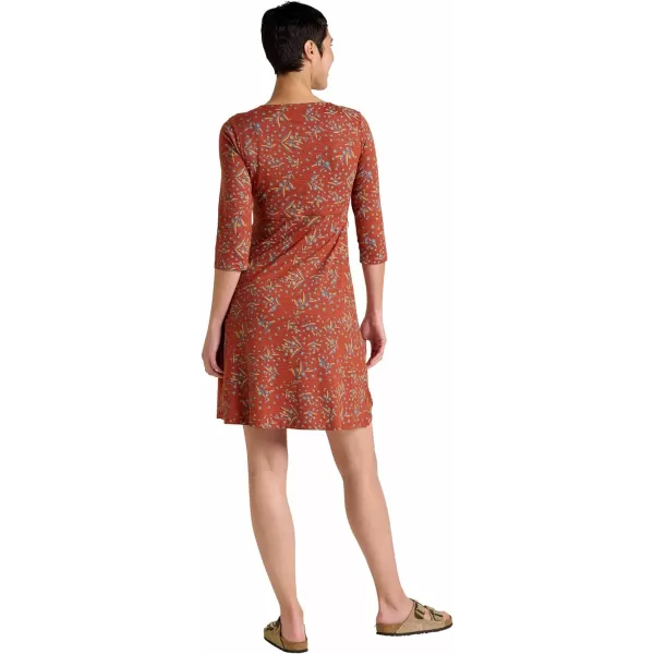 ToadampCo Rosalinda Dress  WomensCinnamon Seedpod Print