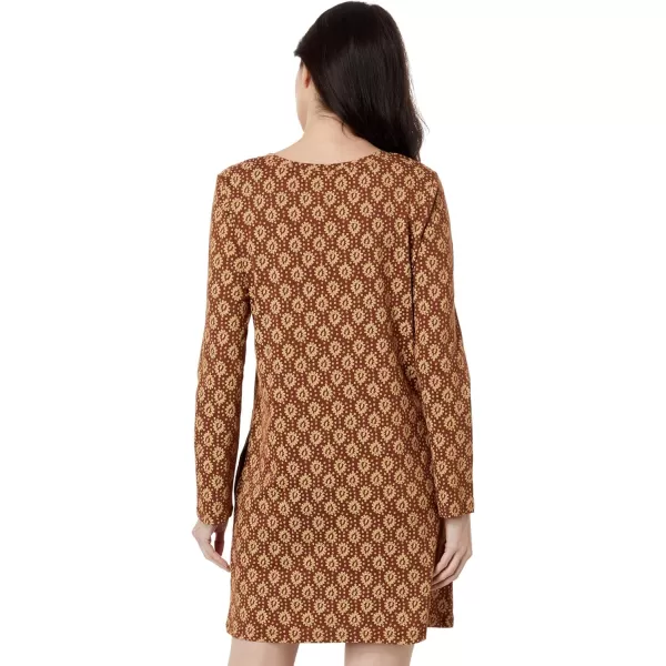 ToadampCo Windmere II LS Dress  WomensDark Roast Lace Print