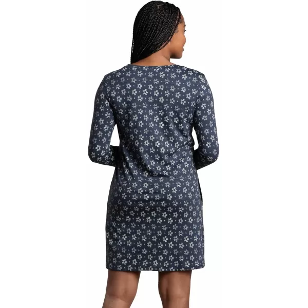 ToadampCo Windmere II LS Dress  WomensTrue Navy Dot Floral Print