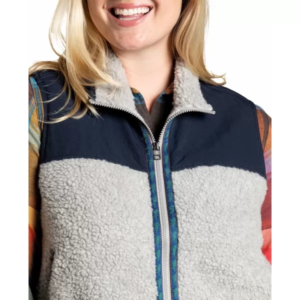 ToadampCo Womens Sespe Sherpa VestLight Heather Grey Ii