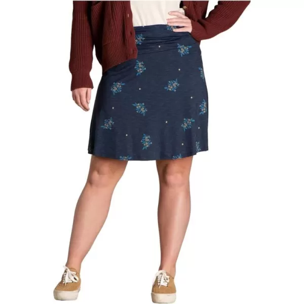 ToadampCo Chaka Skirt  WomensTrue Navy Spray Print