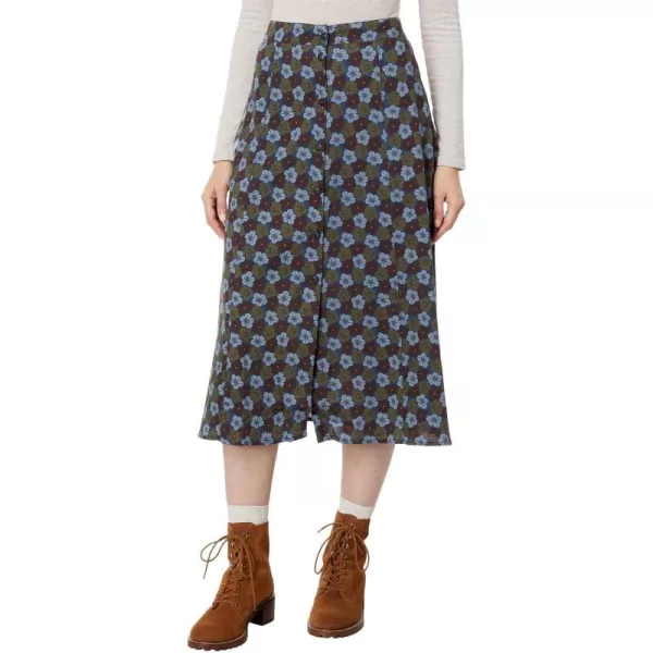 ToadampCo Manzana PullOn SkirtTrue Navy Floral Print