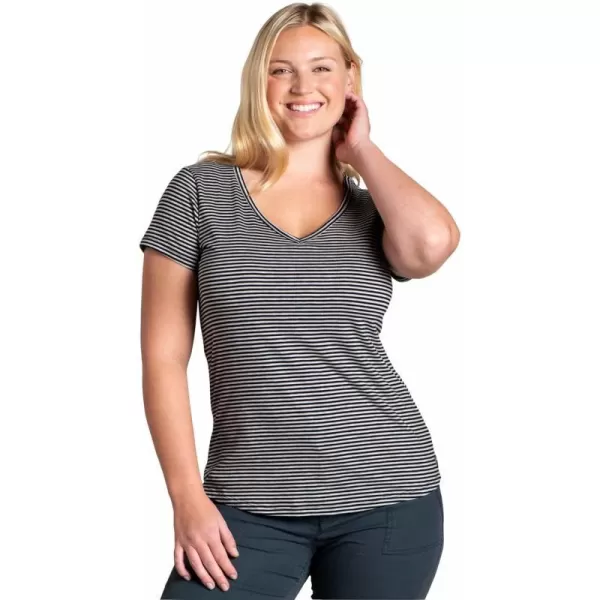 ToadampCo Marley II ShortSleeve Tee  WomensHeather Grey Stripe