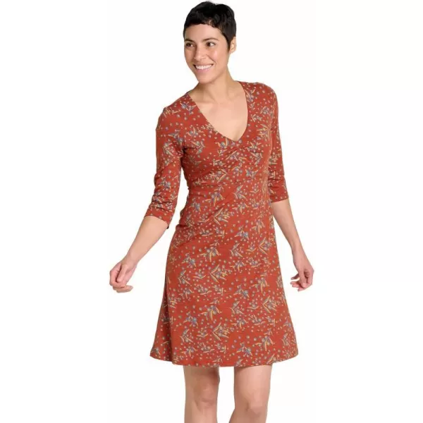 ToadampCo Rosalinda Dress  WomensCinnamon Seedpod Print