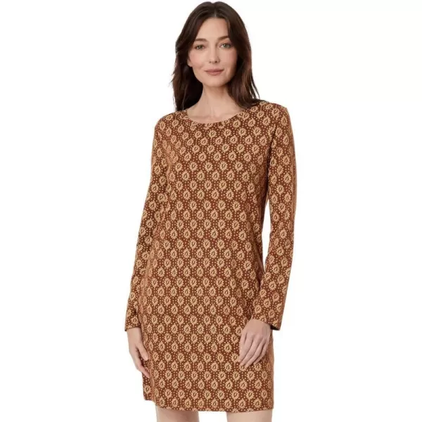 ToadampCo Windmere II LS Dress  WomensDark Roast Lace Print