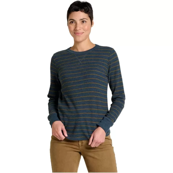 ToadampCo Foothill LS Crew  WomensMidnight Stripe