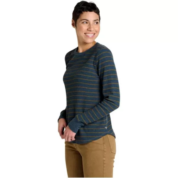 ToadampCo Foothill LS Crew  WomensMidnight Stripe