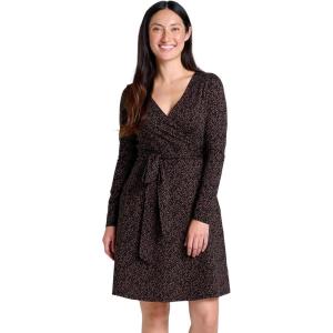 imageToadampampCo Cue Wrap LS Dress  WomensBlack Dot Print
