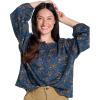 imageToadampampCo Manzana Long Sleeve Peasant TopMidnight Leaf Print