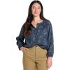 imageToadampampCo Manzana Long Sleeve Peasant TopMidnight Leaf Print