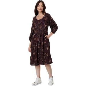 imageToadampampCo Manzana Tiered Long Sleeve DressCarob Floral Print