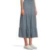 imageToadampampCo Marigold Tiered Midi SkirtTrue Navy Tonal Print
