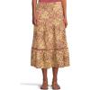 imageToadampampCo Marigold Tiered Midi SkirtPurple Agate Garden Print