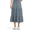 imageToadampampCo Marigold Tiered Midi SkirtTrue Navy Tonal Print