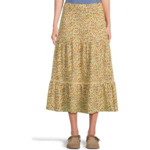 imageToadampampCo Marigold Tiered Midi SkirtCinnamon Ditsy Print